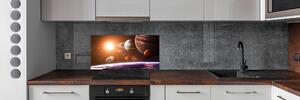 Panou sticlă decorativa bucătărie Sistem solar