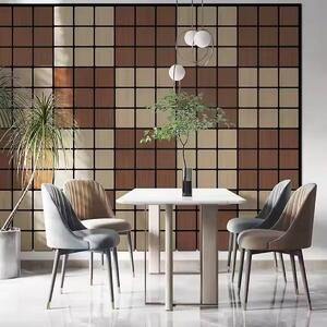 Panou de perete acustic pătrățos din lemn Freja - 60x60cm - white oak