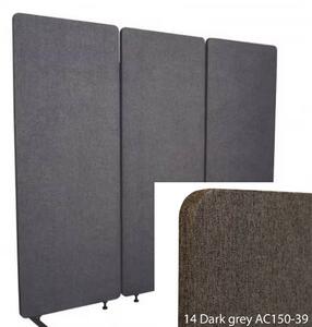 Bilnora panou despărțitor pentru birou 160x60x2,5 cm – Tapițat în Dark Grey