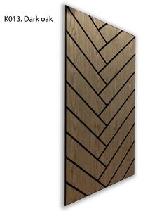 Panouri Acustice Freja cu Model Tip Parchet 120x60x0.9cm - Stejar închis