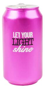 Pusculita decorativa Pufo din ceramica, Shine your light, 14 cm, roz