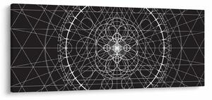 Tablou - Abstracție cu ceas (120x50 cm)