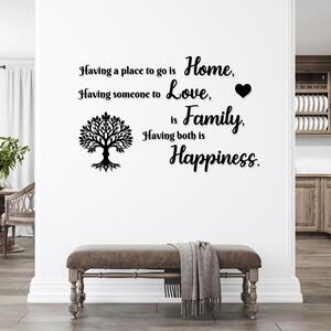 DUBLEZ | Citat din lemn - Home, Love, Family