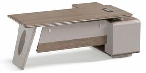 Birou managerial Nobless B1816B – H750 x l1600 x L1800 mm, cu corp lateral