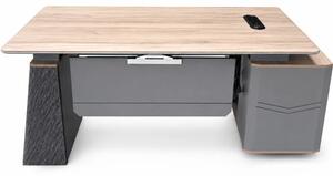 Birou managerial Portofino cu dulap lateral, 1800x1600mm