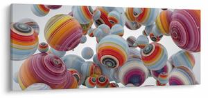 Tablou cu bile pictate (120x50 cm)