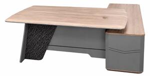 Birou managerial Portofino B2016A cu dulap lateral, H750 x L2000 x l1600 mm