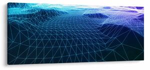 Tablou - Munți în model de calculator (120x50 cm)