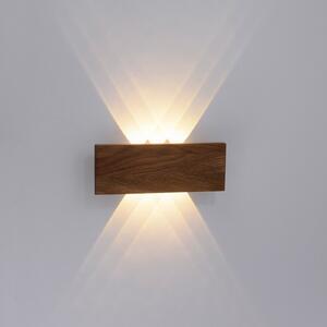 Paul Neuhaus Palma LED perete de din lemn 32 cm, Lemn, Camera de zi / sufragerie, Lemn, Modern, Priză de perete sus / jos