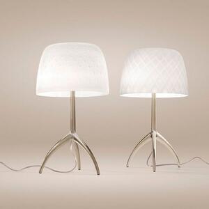 Foscarini Lampa de masă Lumiere 30, 35 cm, Pastille, pornită/oprită, Alb, Camera de zi / sufragerie, Sticlă, Design, Tripod