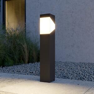 Lucande Kiran lampă cu soclu, 60 cm, gri, metal, IP44, E27