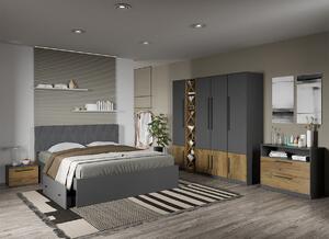 Set dormitor complet Gri cu Flagstaff Oak - Sidney - C31