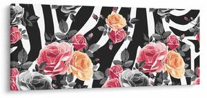 Tablou cu trandafiri înfloriți (120x50 cm)