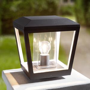 Lucande Dunia lampă cu soclu, antracit, metal, 24 cm, IP54, reglabil, Negru, Metal, Modern