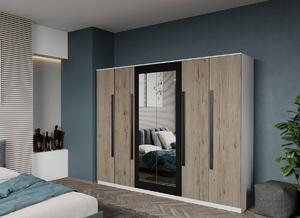 Dulap dormitor cu 6 usi San Remo+oglinda 246,4 x 192,5 cm - Dallas