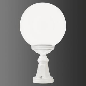 LCD Lampă cu postament 1131 abajur sferic, alb, Alb, Metal, Antichitate, glob