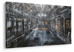 Tablou cu u interiorul clădirii vechi (90x60 cm)
