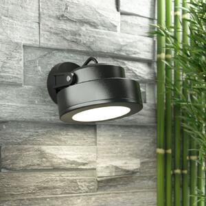 Fumagalli Proiector de atașare Tommy rotund, flux 10W CCT, Negru, Plastic, Modern, Spot de perete