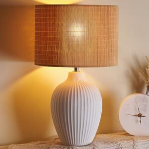 Pauleen Timber Glow lampă masă bambus picior ceram