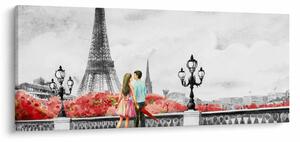 Tablou îndrăgostiții în Paris (120x50 cm)