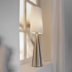 Markslöjd Lampă de masă Conus cu abajur alb-deschis, nichel, Metalic, Camera de zi / sufragerie, Metal, Modern