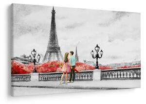 Tablou îndrăgostiții în Paris (90x60 cm)