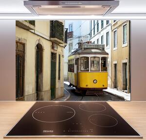 Panou sticlă decorativa bucătărie Stația de tramvai Lisabona
