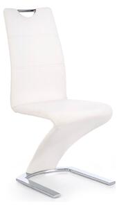 Scaun K291, alb/crom, piele ecologica/metal, 45X63X101 CM