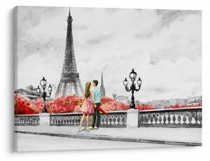 Tablou îndrăgostiții în Paris (70x50 cm)