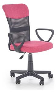 Scaun birou TIMMY, roz, stofa clasica/plasa, 52x59x81/91 cm