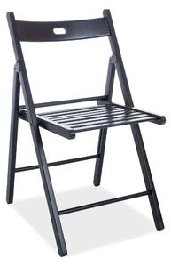 Scaun pliant SMART ll, negru, lemn, 43x40x78 cm