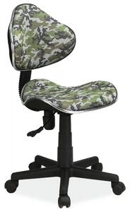 Scaun de birou pentru copii Q-G2 ARMY, multicolor, stofa/plastic, 48x4