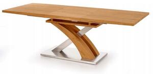 Masa extensibila SANDOR, stejar/crom, 160/220x90x77 cm