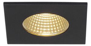 SLV Patta-I lampă LED încast. unghi., negru mat, reglabil, Negru, Camera de zi / sufragerie, Metal, Modern, Luminile încastrate unghiulare