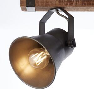 Plug proiector de plafon, negru/lemn închis