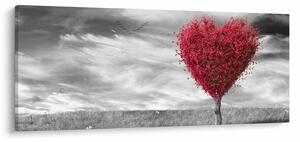 Tablou -Inima din coroanele copacilor (120x50 cm)