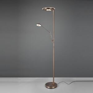 LED spălător de plafon Barrie cu lumină de lectură alamă antică