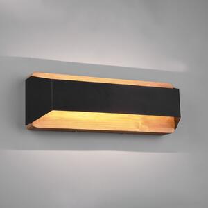 Trio Lighting Arino LED de perete, negru, lățime 35,2 cm, reglabil, Negru, Camera de zi / sufragerie, Metal, Modern