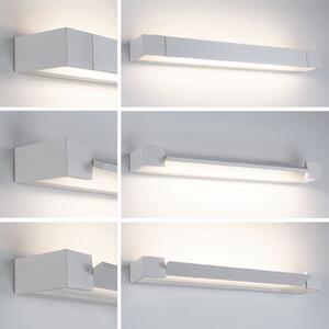 Paulmann Aplică LED Lucille, albă, 60 cm, dimabil, IP44, reglabil, Alb, Baie, Metal, Modern
