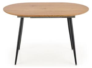 Masa extensibila COLORADO, stejar auriu/negru, 120/160x80x74 cm