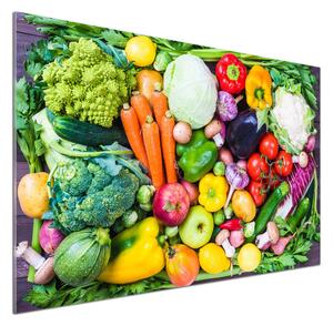 Sticlă bucătărie legume colorate
