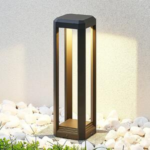 Lucande lampă cu soclu Fery, antracit, metal, 50cm, IP65, Negru, Metal, Modern