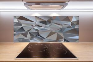 Sticlă printata bucătărie triunghiuri abstractizare