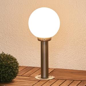 Lindby lampă cu soclu Vedran, înălțime 45 cm, sticlă, oțel inoxidabil