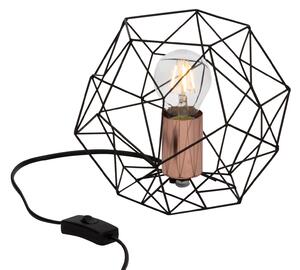 Brilliant Synergy lampă de masă cu abajur tip cușcă, Negru, Camera de zi / sufragerie, Metal, Modern
