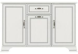 Comoda TIFFANY, alb vintage, PAL, 139x37x90 cm