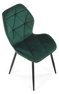 Scaun K453, verde, stofa catifelata/metal, 48x53x86 cm