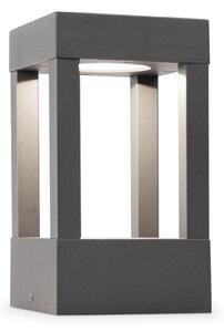 FARO BARCELONA Lampă LED cu postament Agra de efect, Gri, Metal, Modern