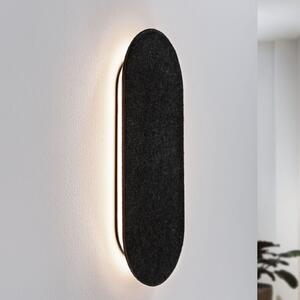 Paulmann LED LED LED de perete Tulga, 45 x 20 cm, antracit, pâslă