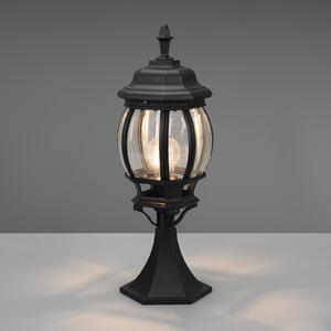 Trio Lighting Stâlp de iluminat Elvo, negru mat, înălțime 49 cm, aluminiu, reglabil, Negru, Aluminiu, Antichitate